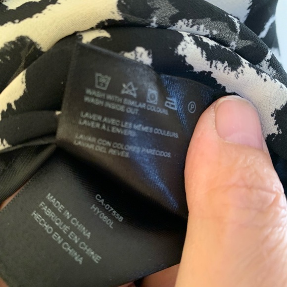 Mexx black and off-white abstract patterned skirt, size EU 42 - Picture 7 of 8